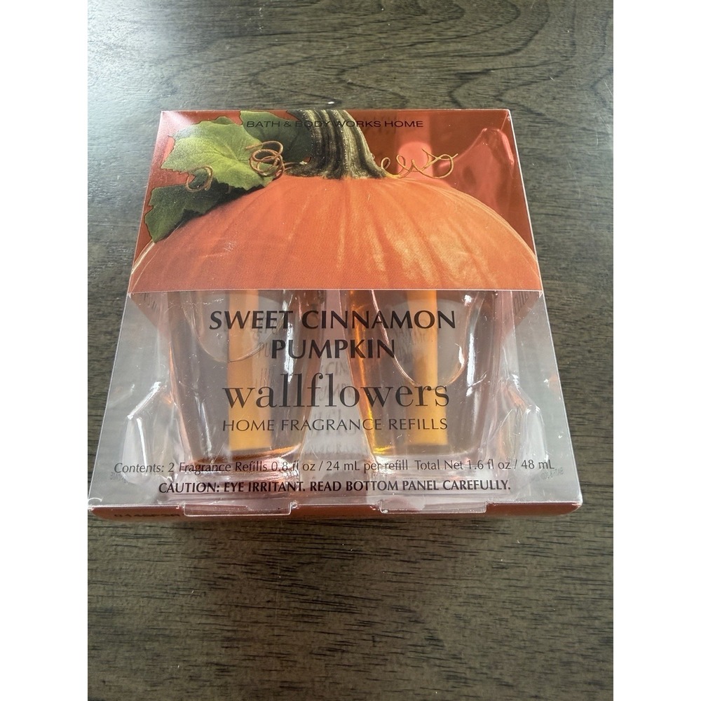 Bath And Bodyworks Wallflower‎ Refill Sweet Cinnamon Pumpkin Box Set Of 2